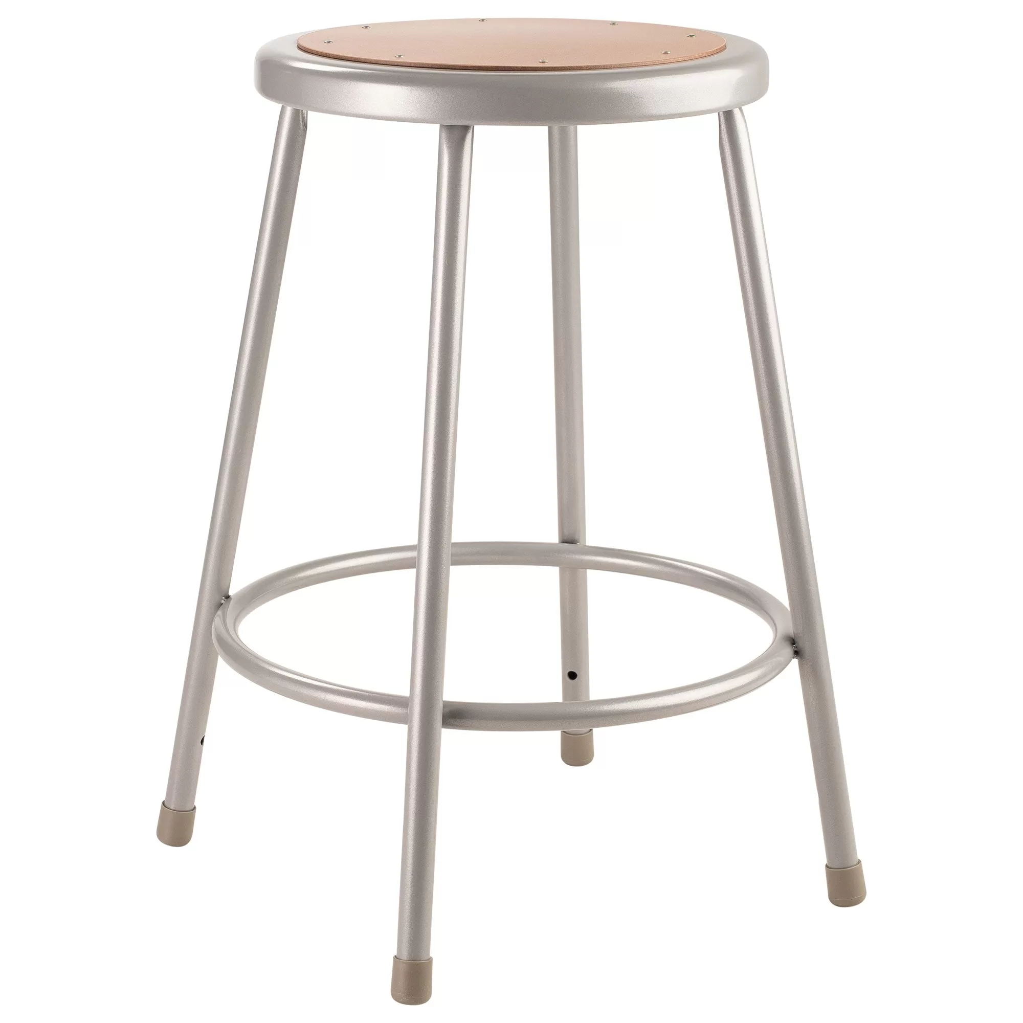 National Public Seating 6200 Series 24 Inch Steel Stool Supports 500 Lbs Gray
