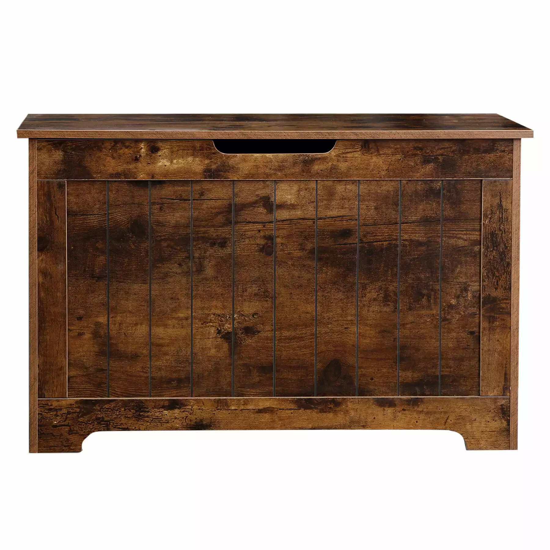 ZENSTYLE Lift Top Entryway Storage Chest Bench 2 Protectty Hinge Wooden Toy Box Brown