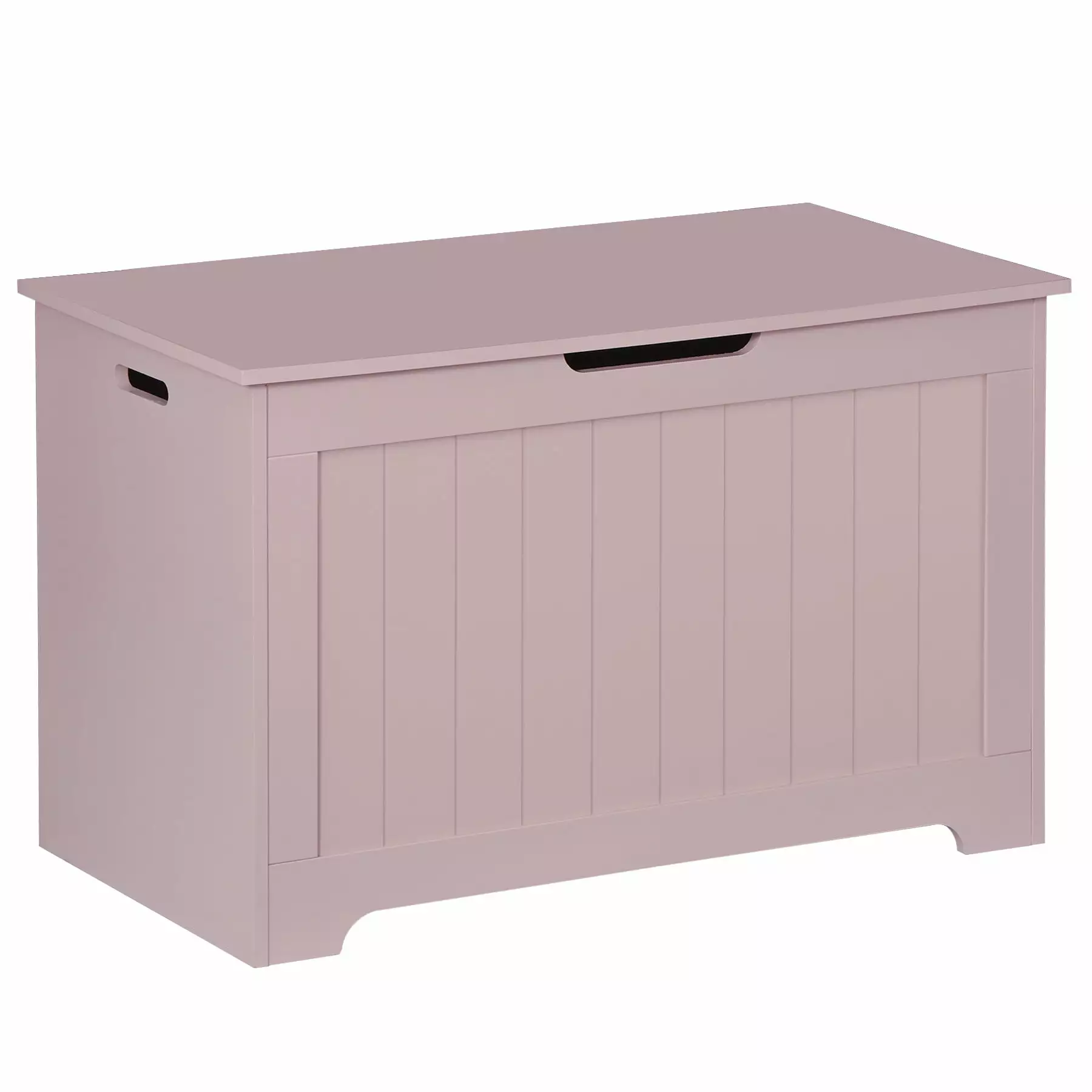 ZENSTYLE Lift Top Entryway Storage Chest Bench 2 Hinges Wooden Toy Box Pink