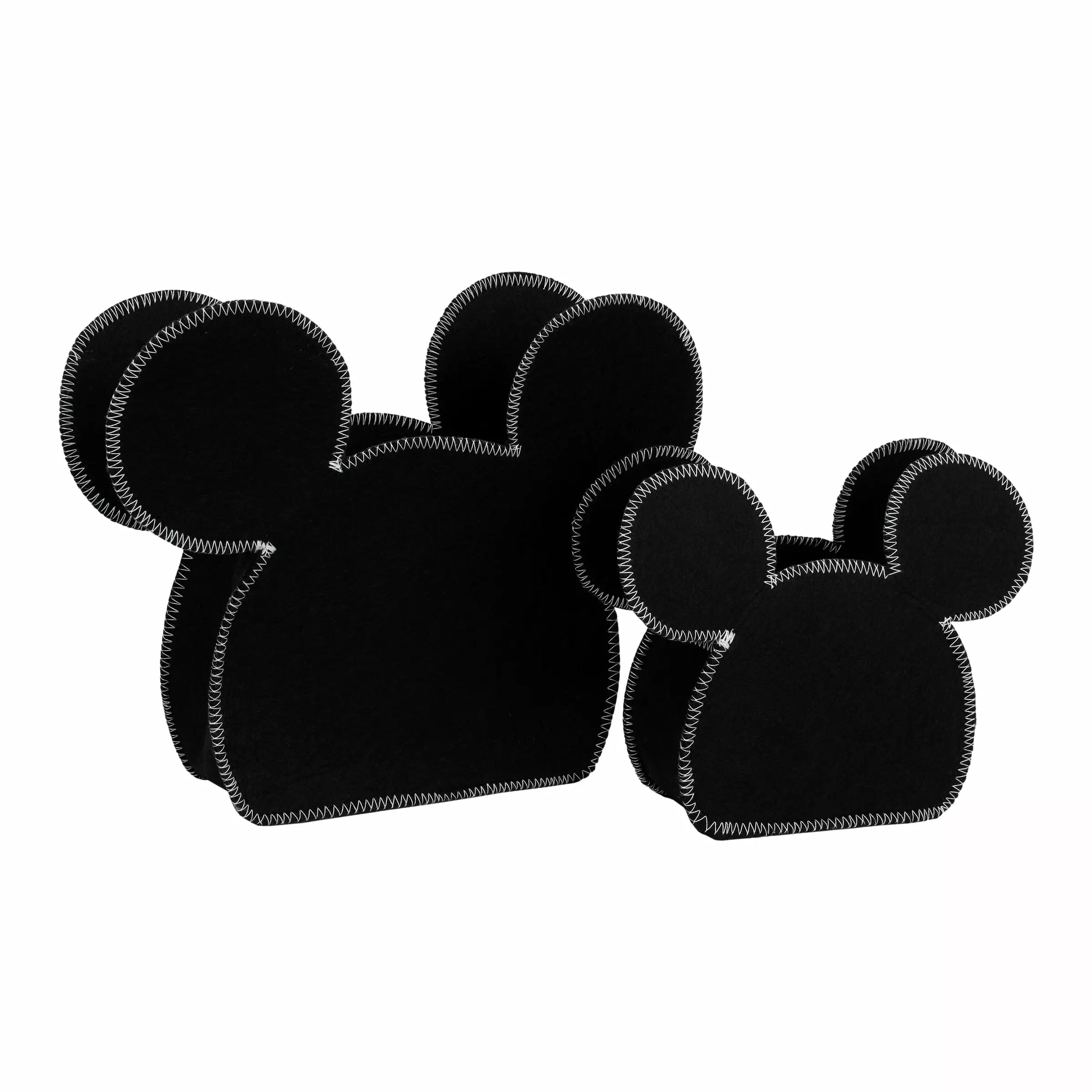 Disney Mickey Mouse Shaped 2 Piece Felt Storage Caddy Kids' Room