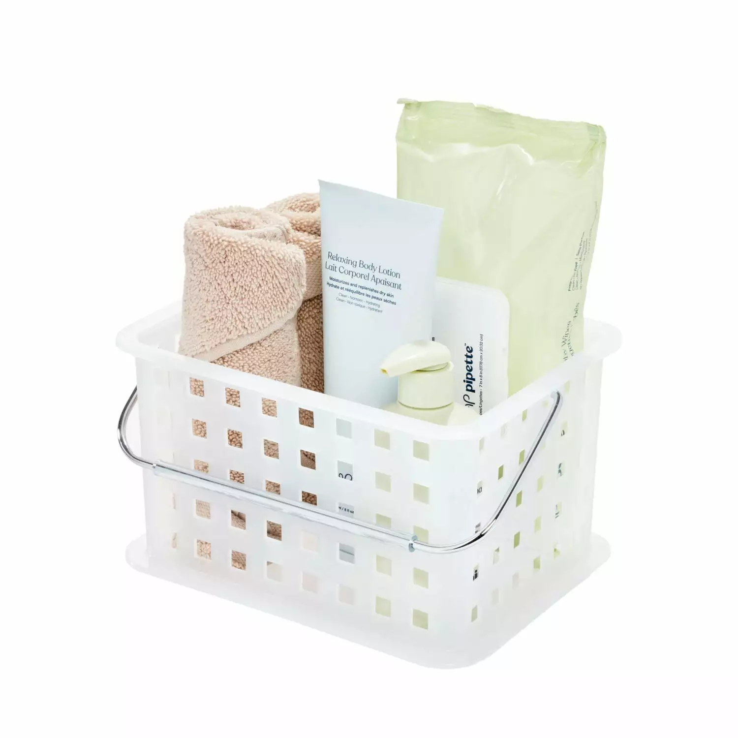 iDesign Frost BPA-Free Recycled Plastic Small Stackable Bin 9.2 L x 6.8 W x 5.2 H