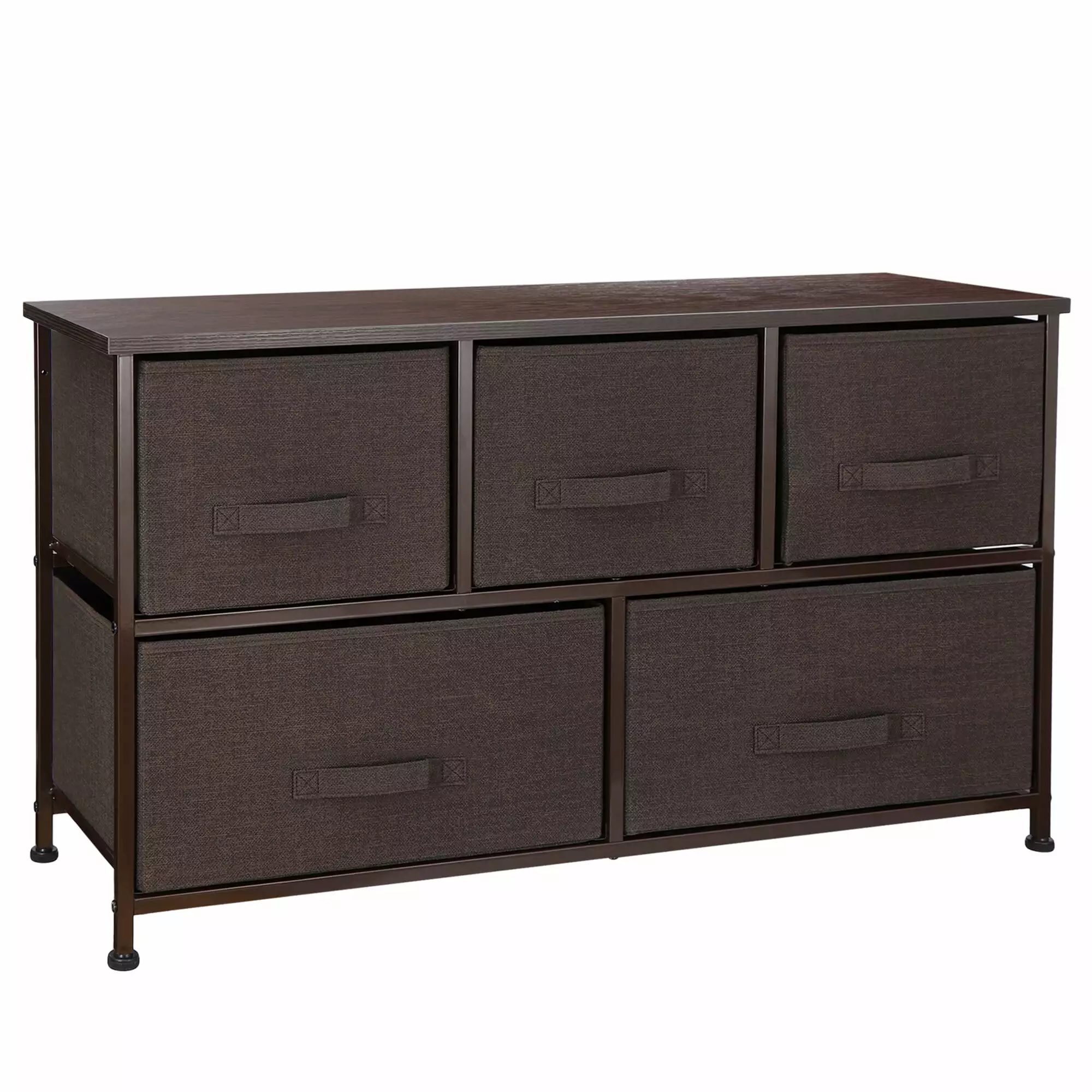 ZENY 39 L 5 Drawers Metal Frame Dresser - Storage Tower Bedroom and Closet Organization