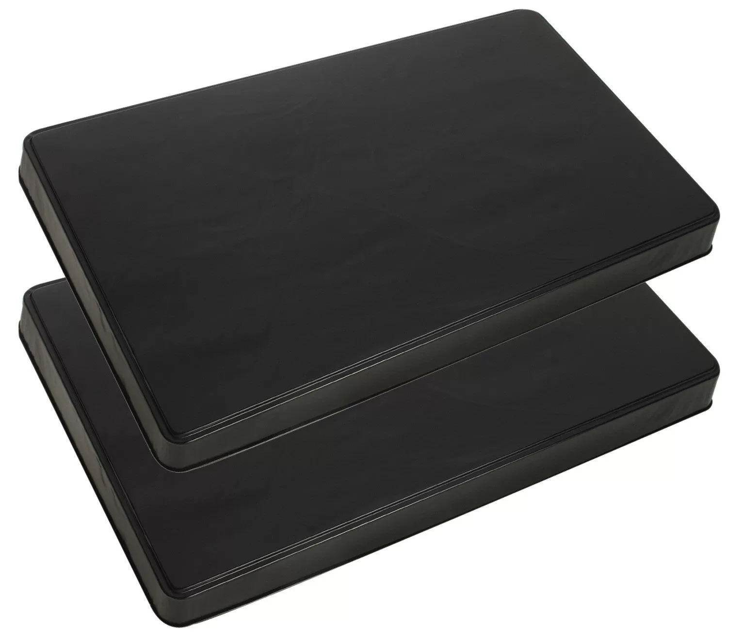 Range Kleen 572 Rectangular Burner Kovers Black Set 2 Stoves