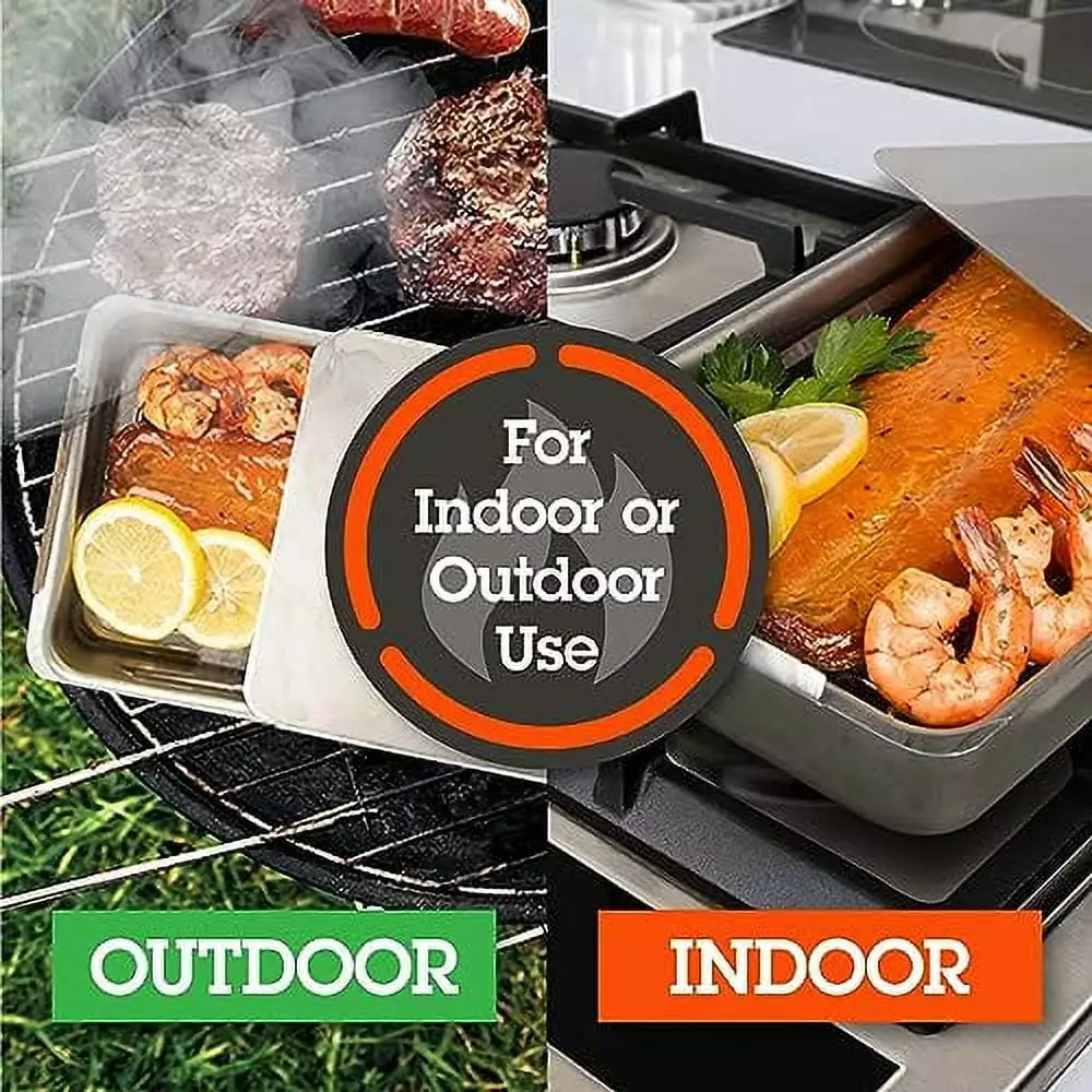 Camerons Gourmet Mini Stovetop Smoker Hickory Wood Chips Indoor Outdoor Use