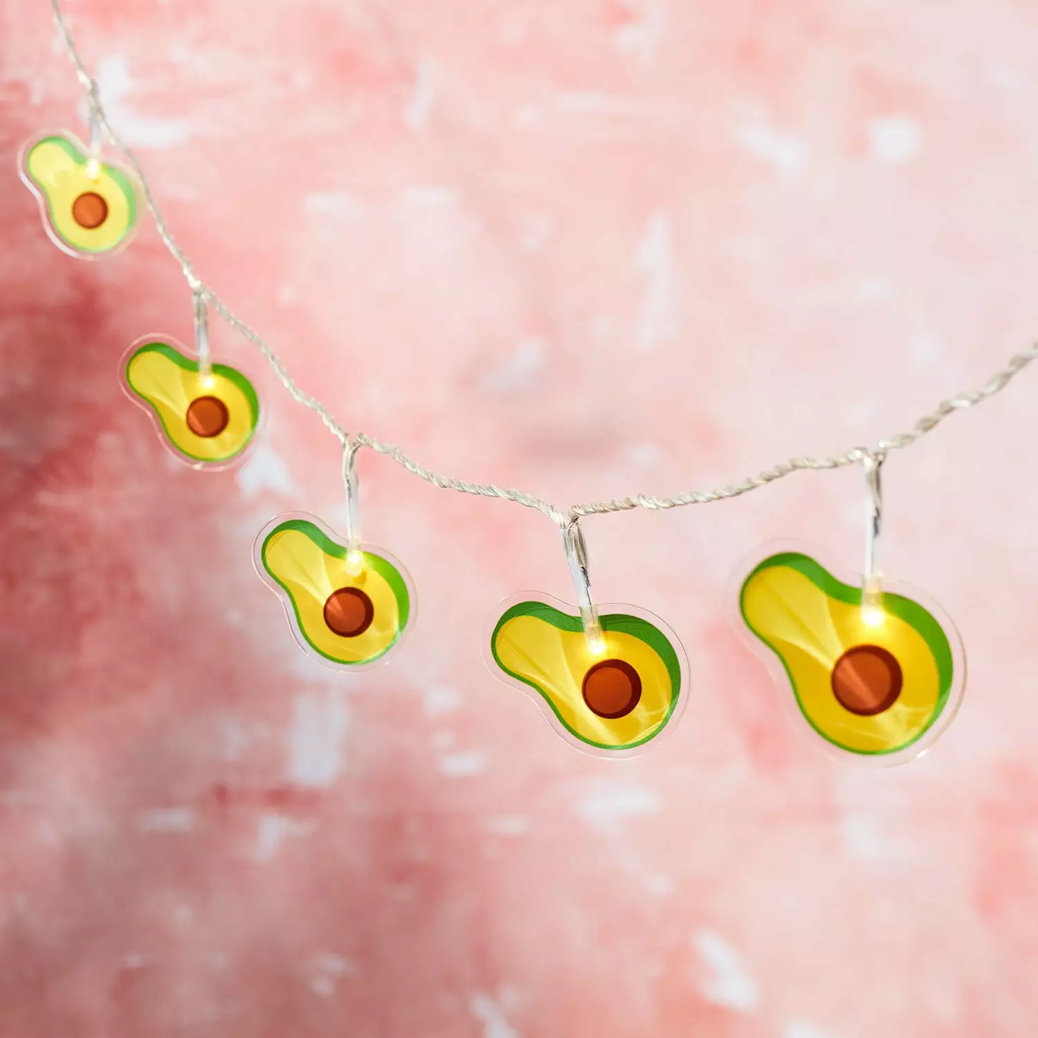 Lights4fun 12 Avocado Cinco de Mayo Battery Operated Warm White LED Indoor String Lights