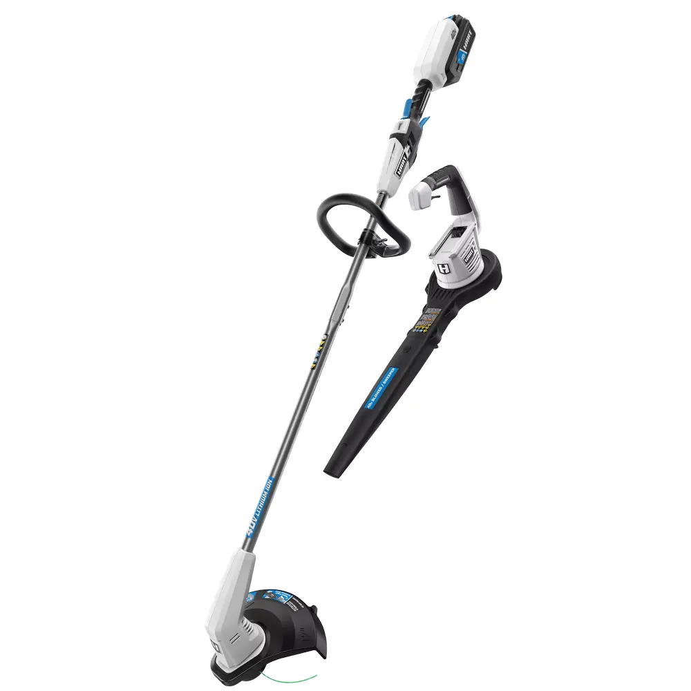 HART 40-Volt Cordless 12-Inch String Trimmer and Leaf Blower Combo Kit 4.0Ah Battery