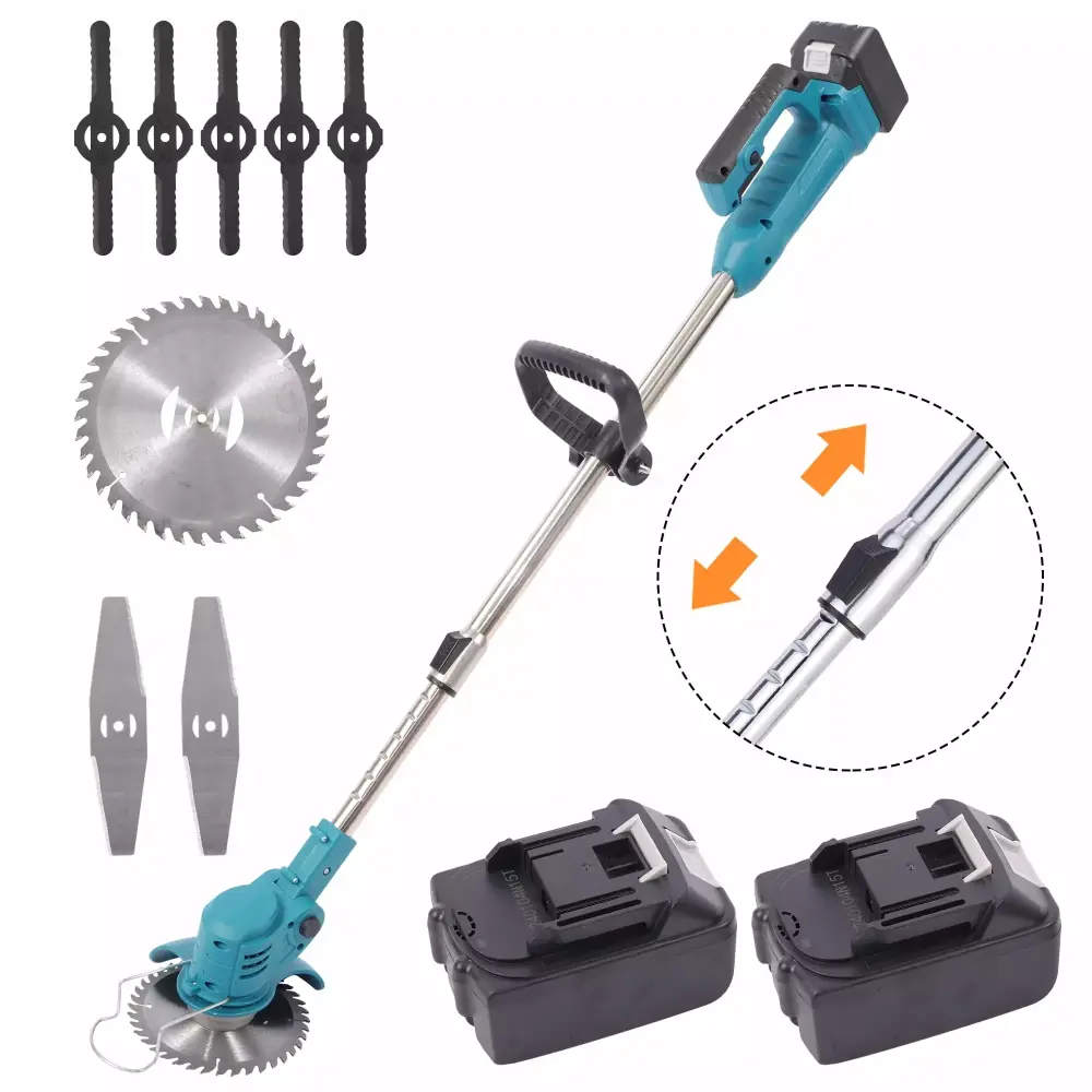 SAYFUT Electric Weed Lawn Eater Edger Grass String Trimmer Cutter Travel-friendly 2 Batteries
