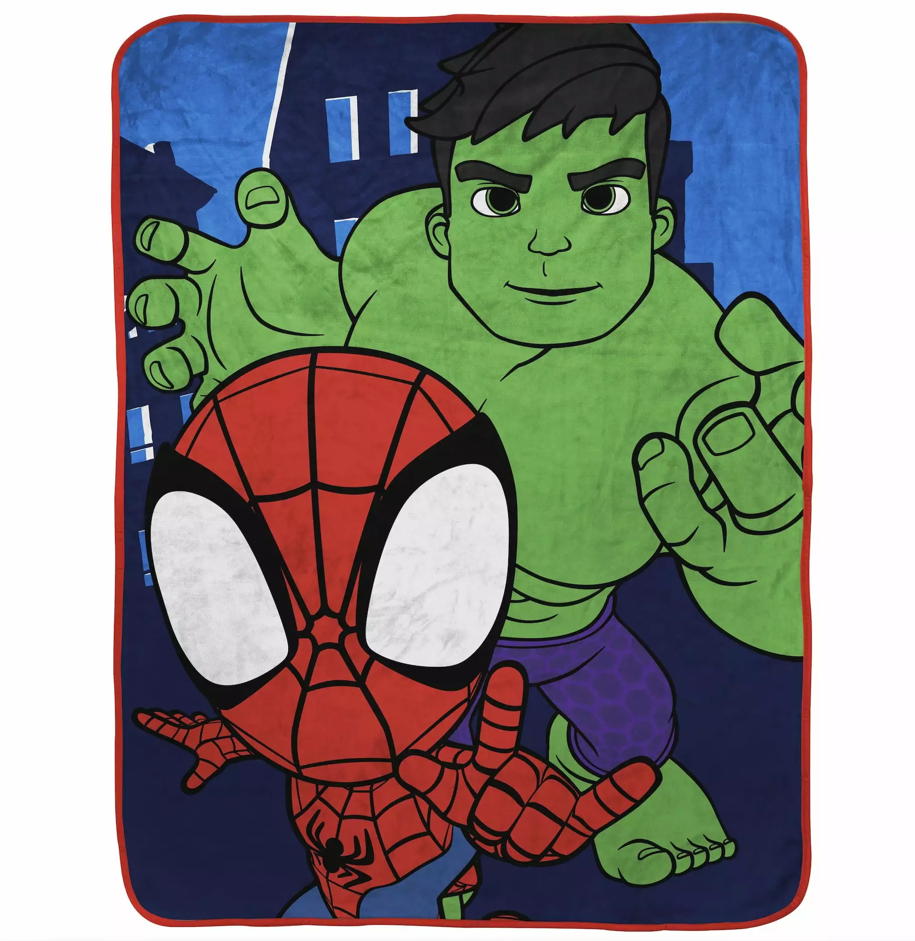 Spidey and His Amazing Friends Kids Throw Blanket - Microfiber 46 x 60 Inches Marvel Blue Spider-Man