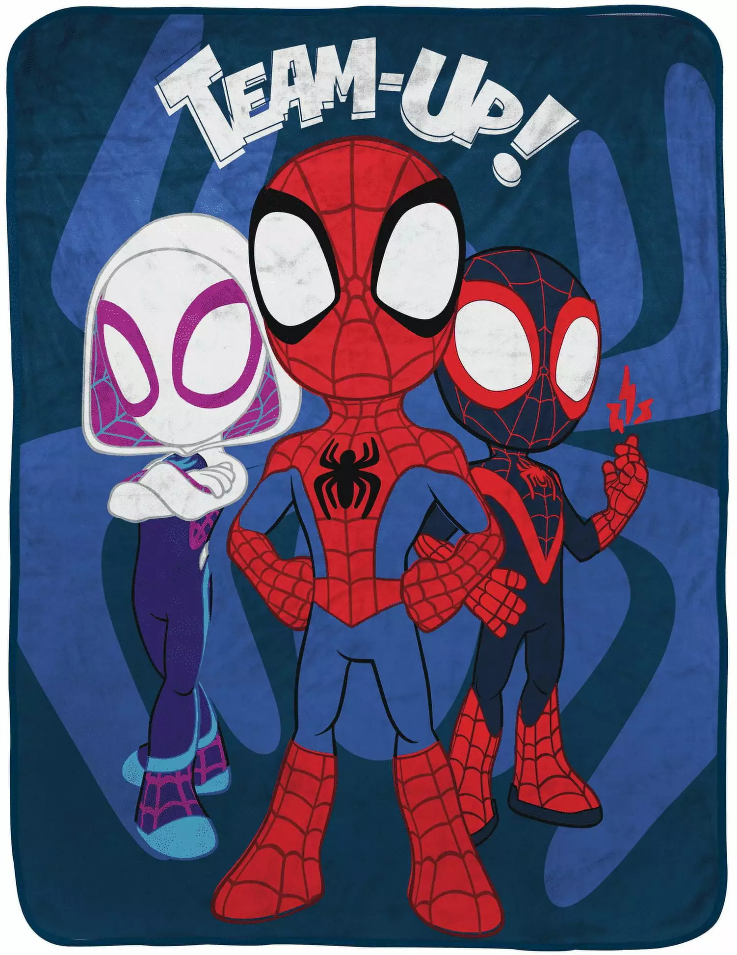 Spidey and His Amazing Friends Silk Touch Throw Blanket - Microfiber 40 x 50 Inches Marvel Blue Spider-Man