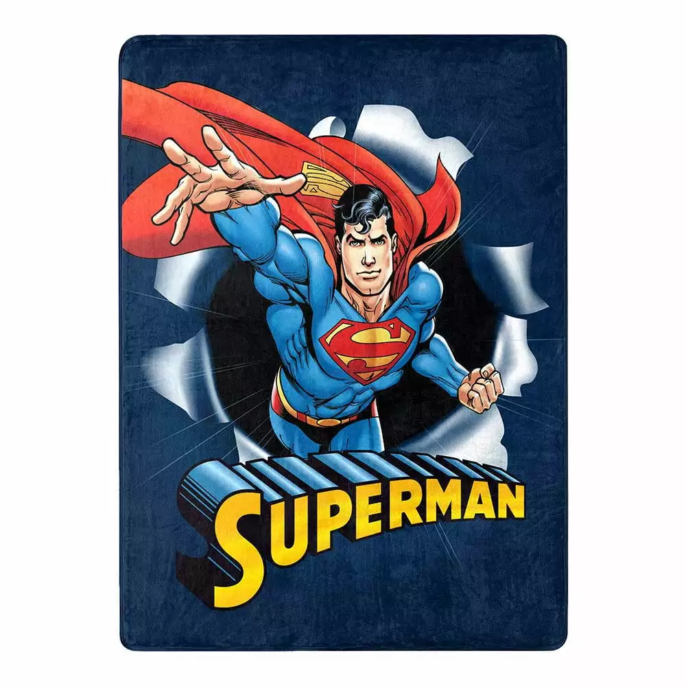 Superman Hero Burst Silk Touch Throw Blanket Kids and Adults
