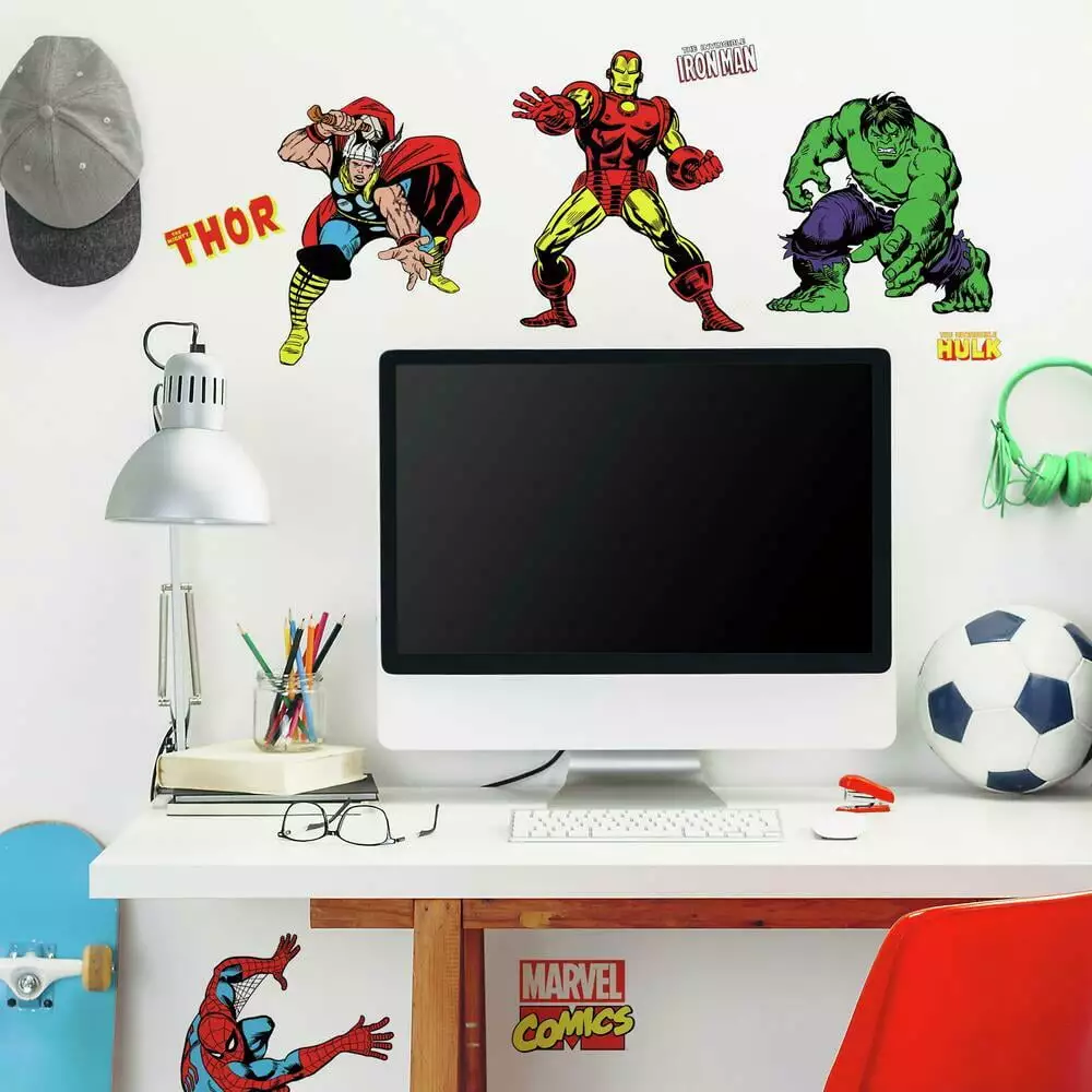 Marvel Timeless Wall Decals Superhero Peel and Stick Kids Room Decor RoomMates