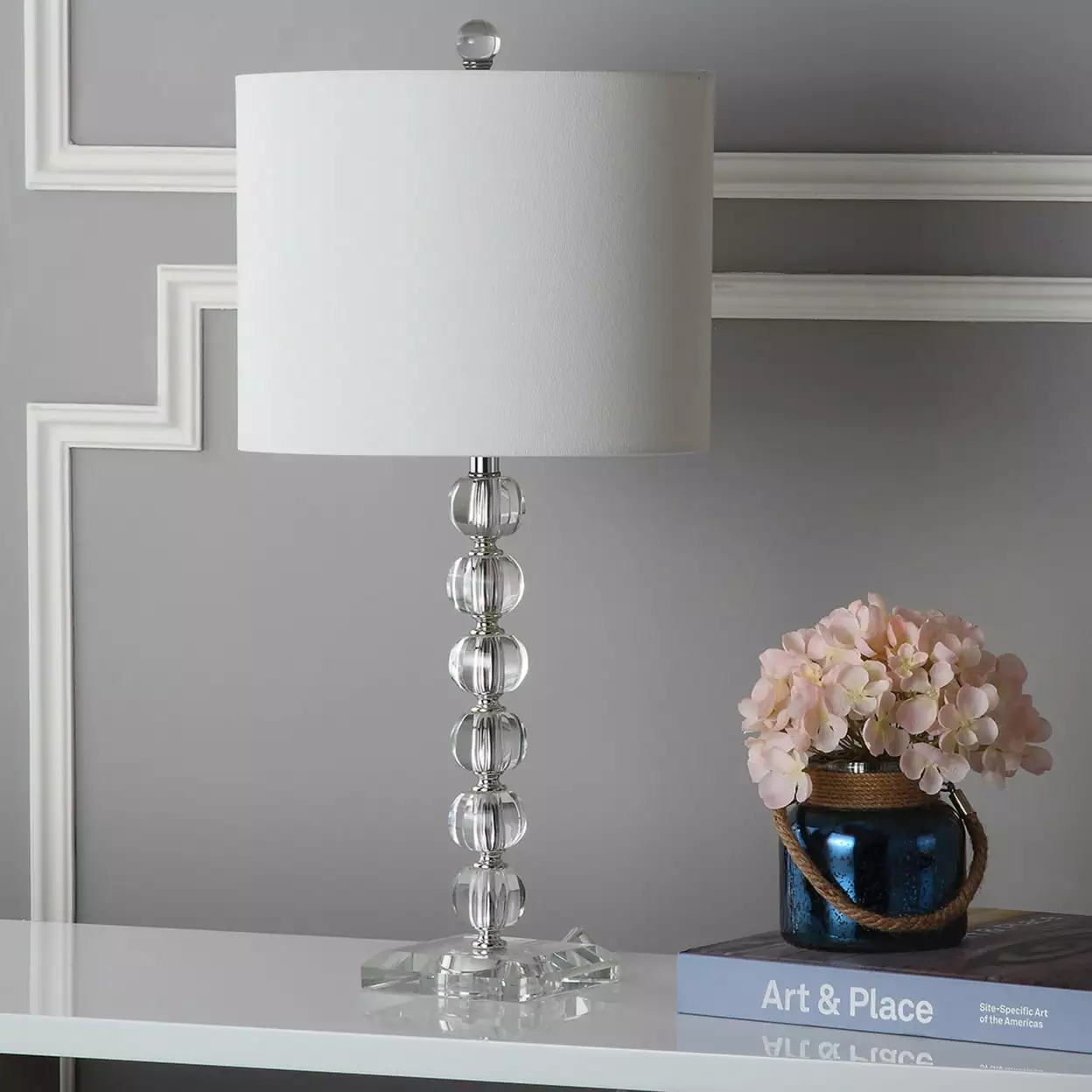 SAFAVIEH Victoria 25 Inch H Crystal Ball Clear Table Lamp Set 2