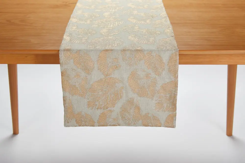Gold Leaf Printed Table Runner - 72"