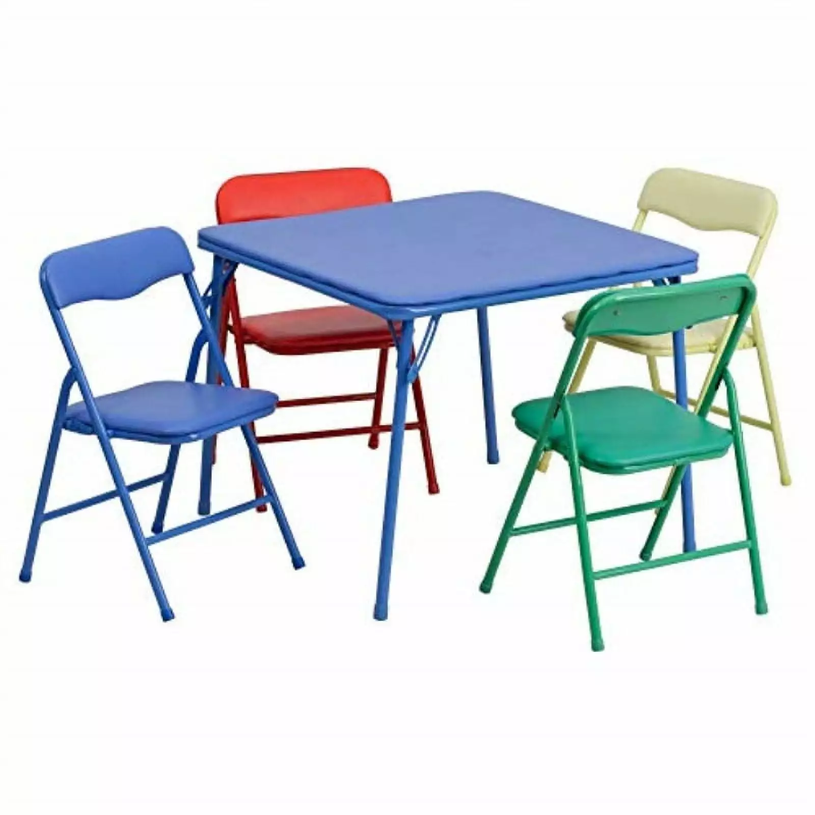 Flash Furniture Kids 5 Piece Folding Table and Chair Set Colorful