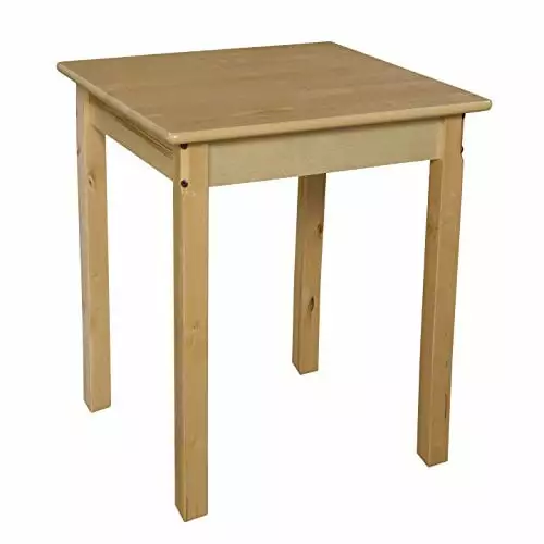 Wood Designs 24 Square Hardwood Table 29 Legs - Durable Kids Activity Table