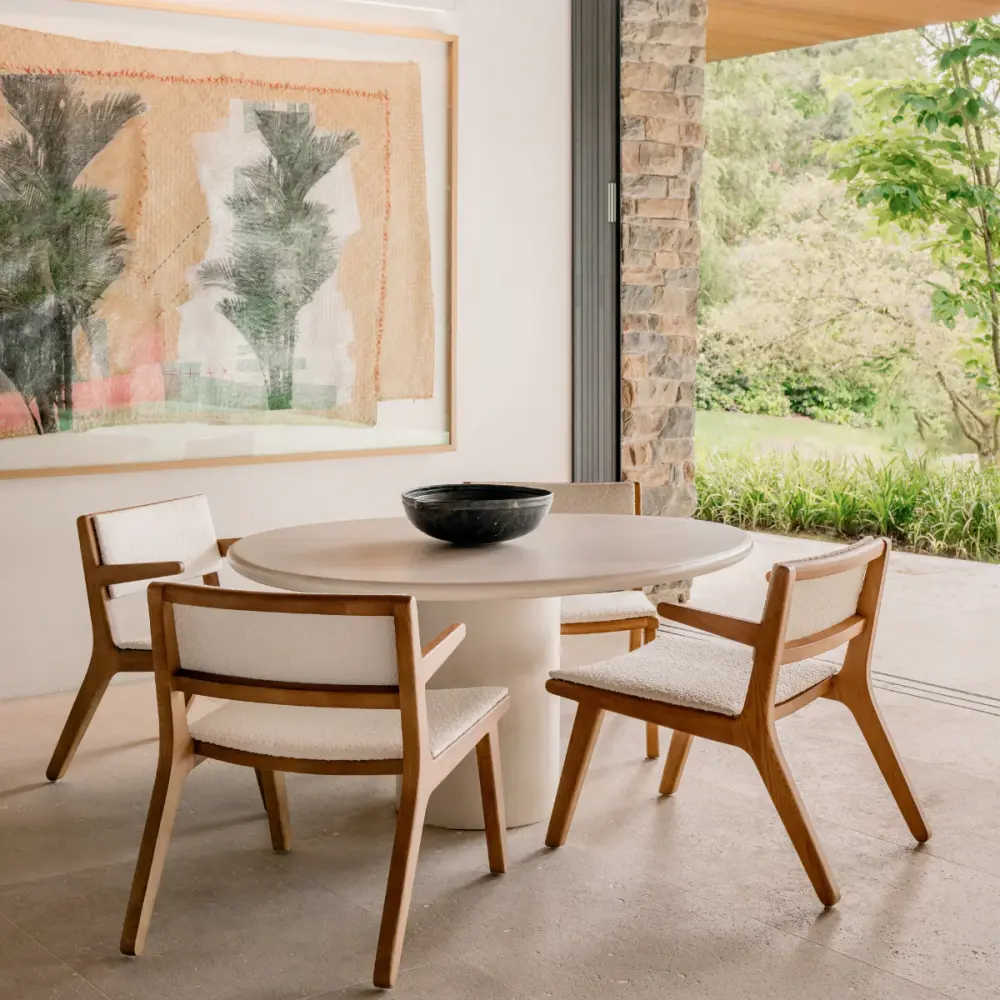 Reef - Low Dining Table - MicroSkin - Cloudy Latte - 140 cm