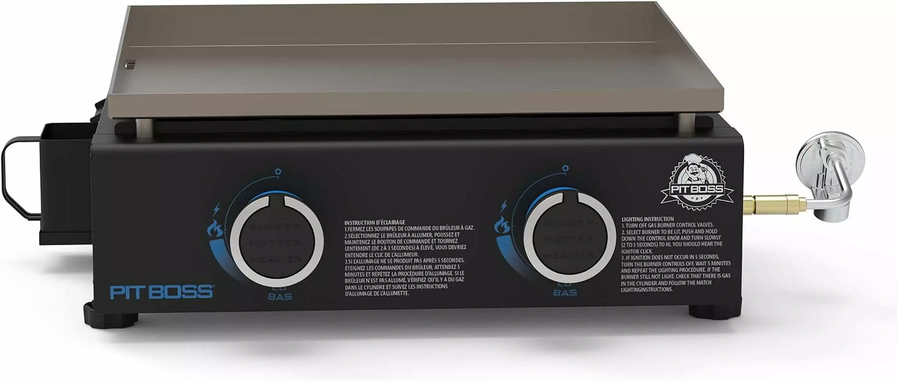 Pit Boss 10960 2-Burner Tabletop Griddle - Black Compact Outdoor Grill