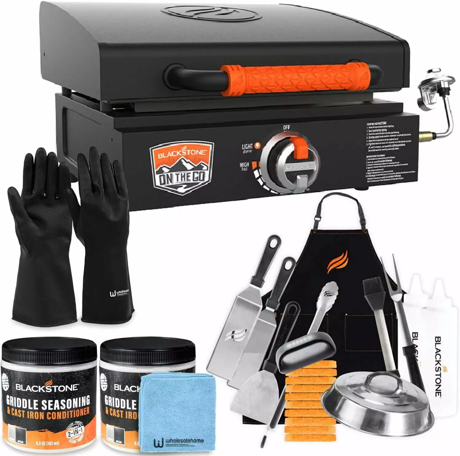 17 inch Blackstone Griddle Hood Tabletop Outdoor Flat Top Grill Propane Travel-friendly Gas Grill Camping and BBQ