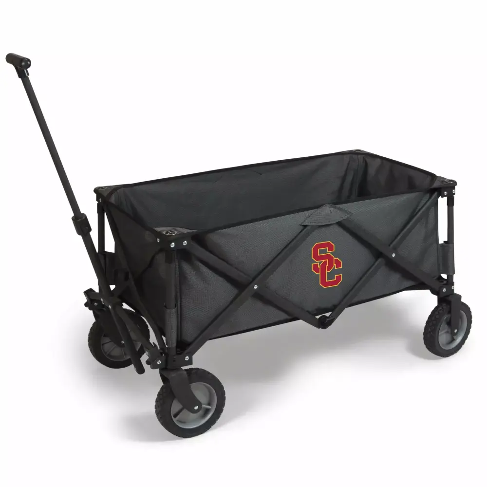 USC Trojans Adventure Wagon Folding Utility Tailgate Wagon - Team Spirit Collapsible Cart Tailgating and Outdoor Events