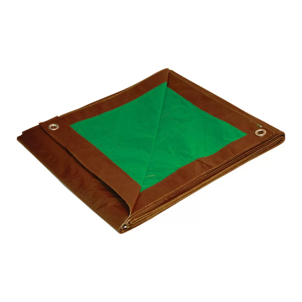 Foremost Tarp 10068 Brown Green Reversible Dry Top Tarp Outdoor Use