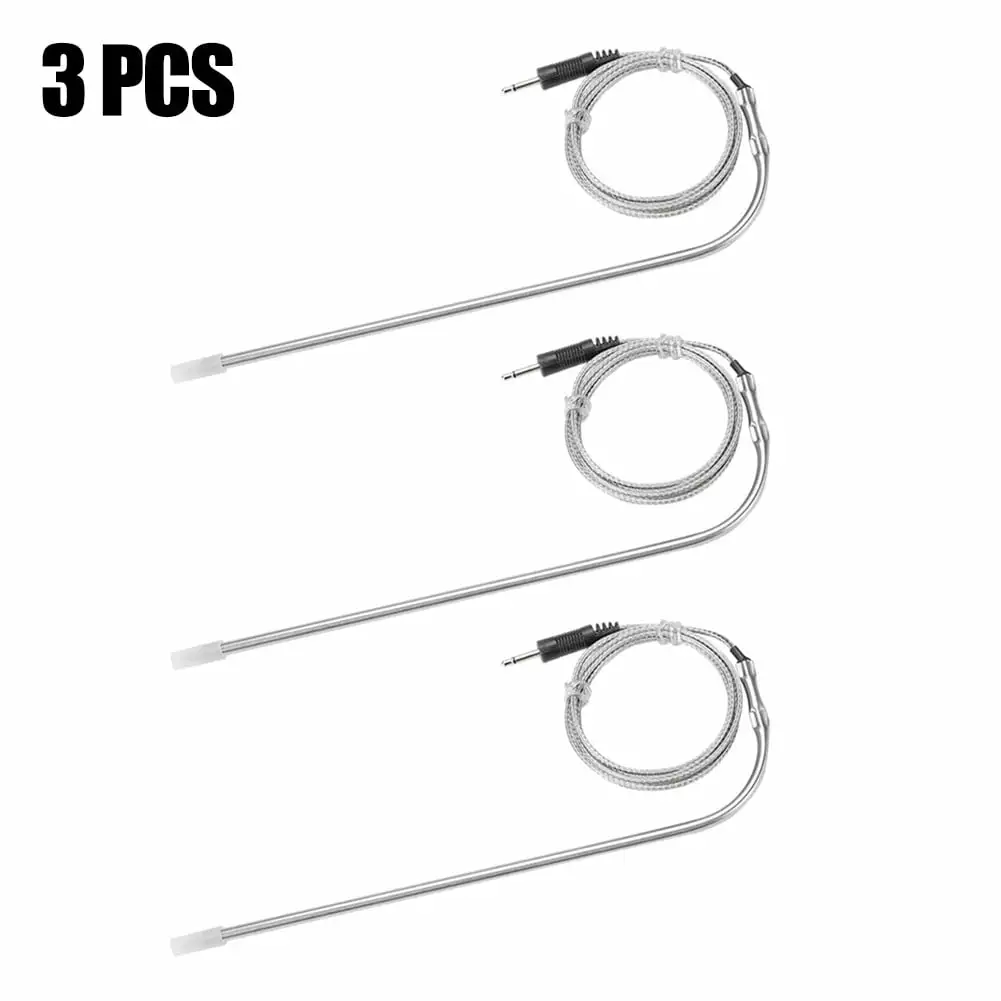 3 Pcs Grilling BBQ Meat Grill Cooking Thermometer Replacement Probes Fit Most Models LIKEM
