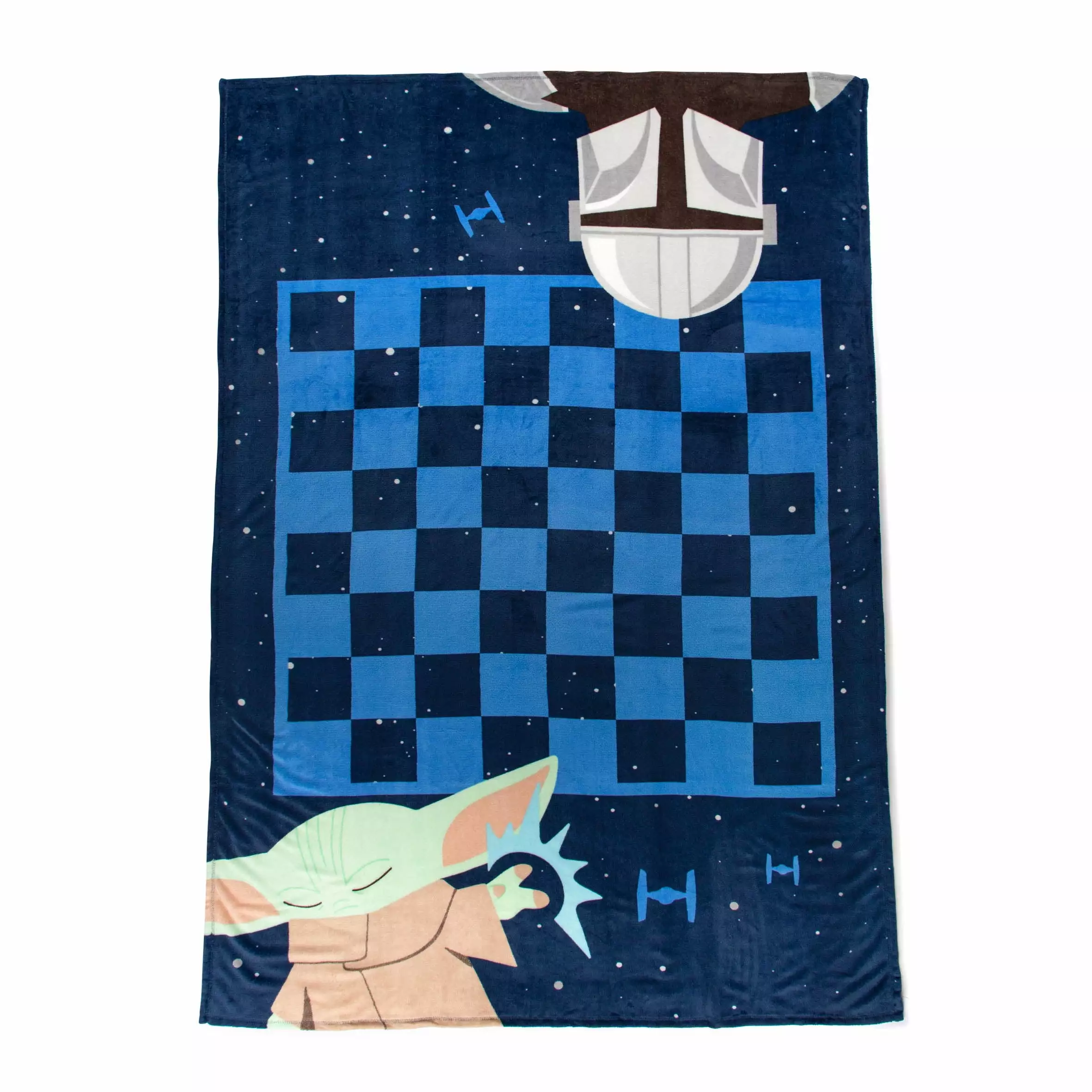 Star Wars Mandalorian Checkers Game Blanket 100% Microfiber Jay Franco