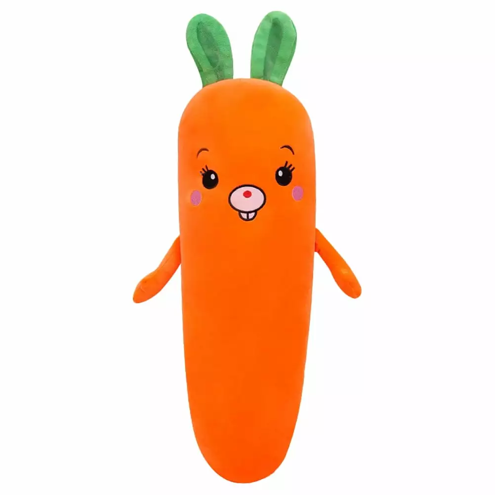 BESTONZON Easter Carrot Shape Throw Pillow Plush Sleeping Hugging Cushion