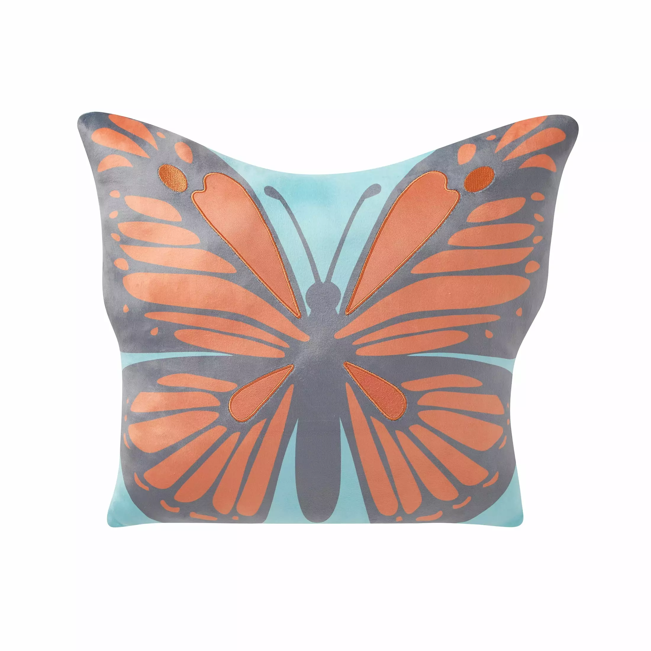 Your Zone Snuggly Pillow Butterfly 18x18 Multicolor Decorative Throw Pillow