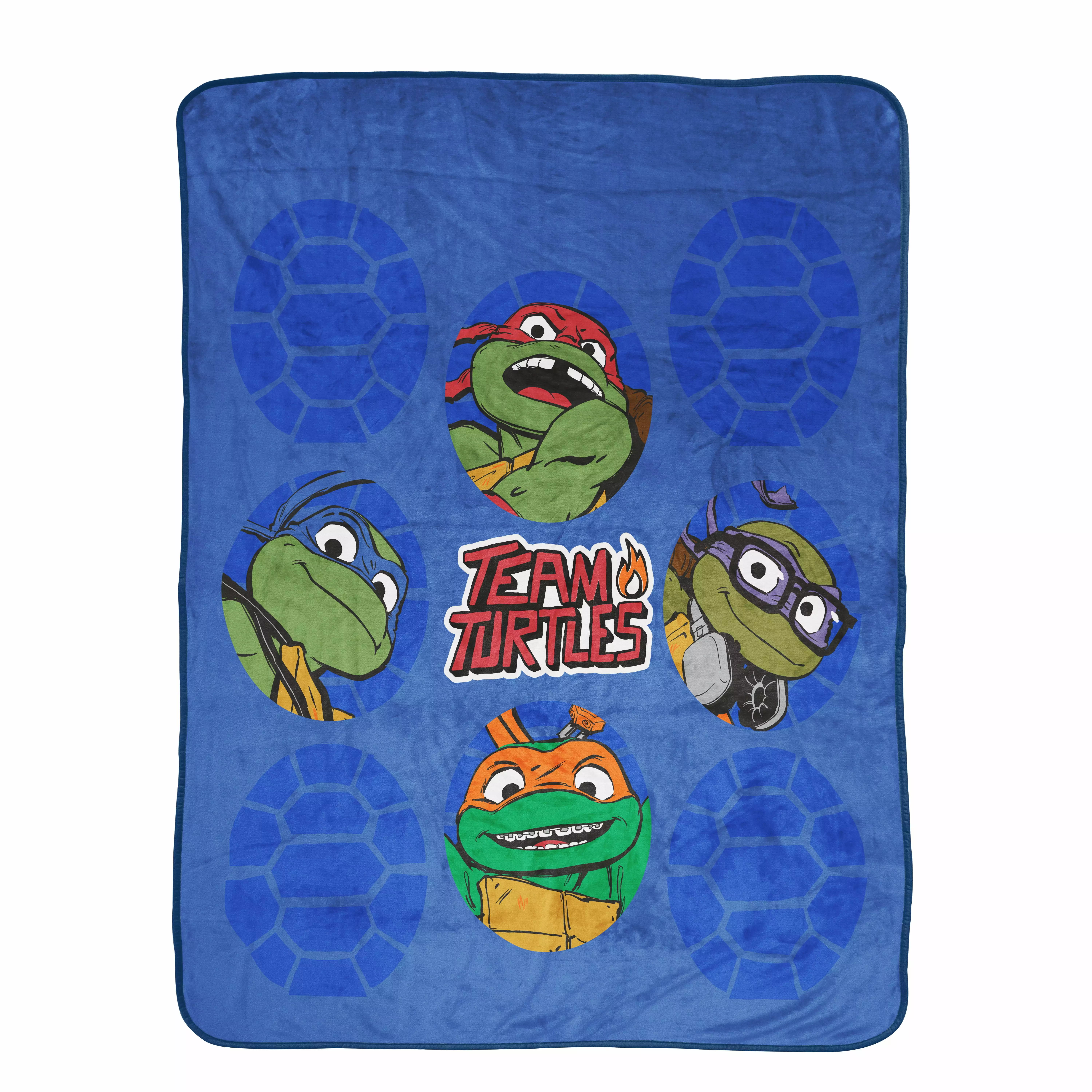 Teenage Mutant Ninja Turtles TMNT Head Kids Throw Blanket 46 x 60 Microfiber Blue