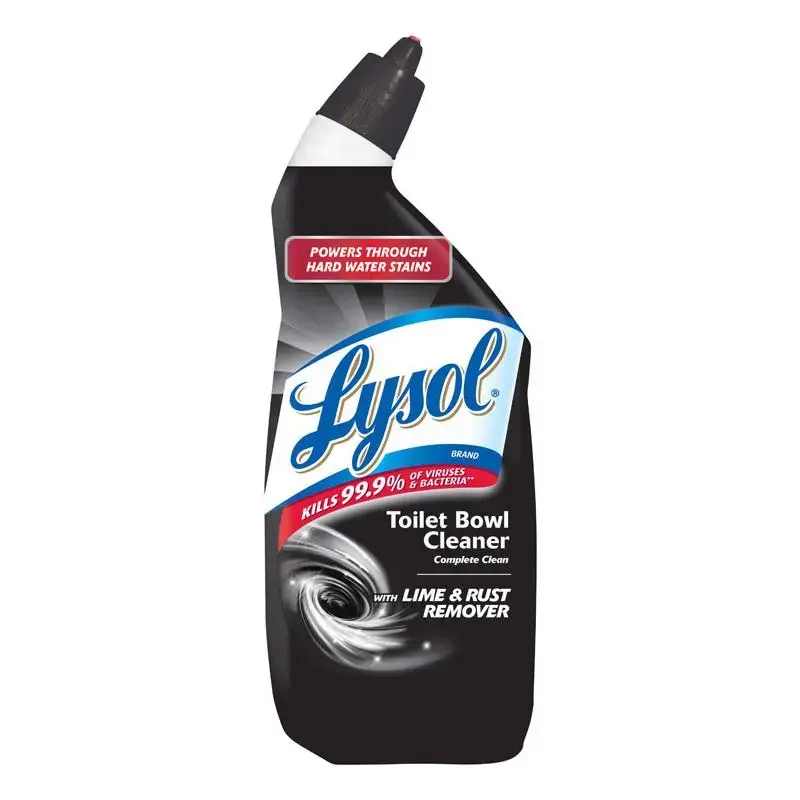 Lysol Lime and Rust Remover No Scent Toilet Bowl Cleaner 24 oz Gel Pack 9 Bathroom Cleaning
