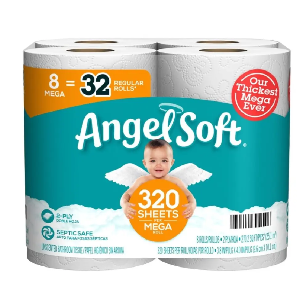 Angel Soft 79414 Toilet Tissue 8 Rolls Ultra Soft Bathroom Paper