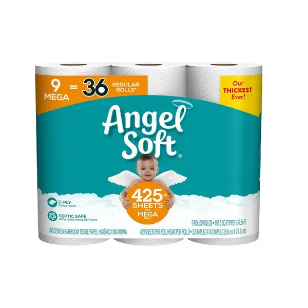 Angel Soft 79253 White Toilet Paper Soft and Reliable Bathroom Use