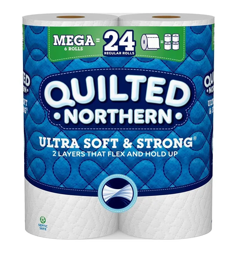 Quilted Northern 94253 Ultra Soft & Strong Toilet Paper White 2-Ply