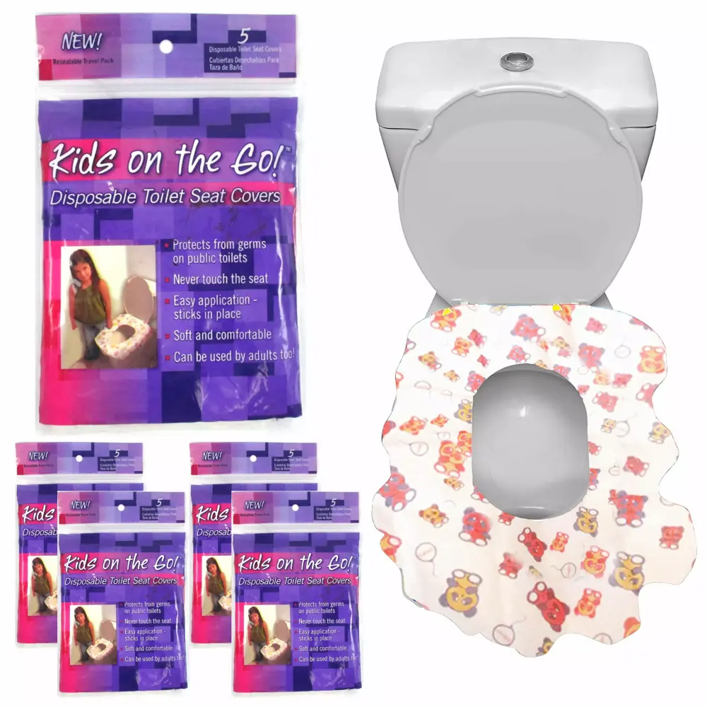 25 Kids Disposable Toilet Seat Covers Public Restroom Potty Toddler Train Travel ATB