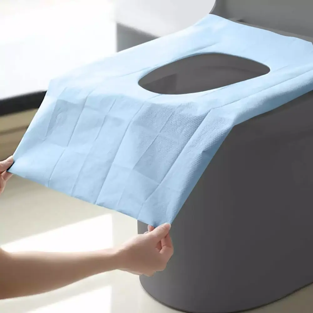 Fmxomd Disposable Toilet Seat Cover 30 Pieces Large Public Toilets Outdoor Indoor Individually Wrapped