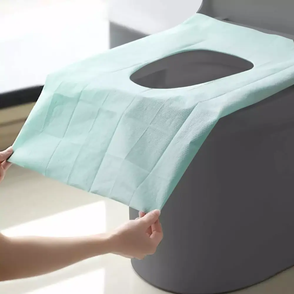 QTOCIO Disposable Toilet Seat Covers 30 Pcs - Large Public Toilet Covers Indoor Outdoor Use
