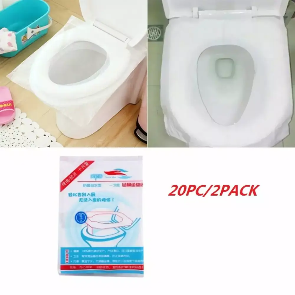 Wioihee 20pcs Disposable Toilet Seat Covers Paper Travel Sanitary Hygiene Protection