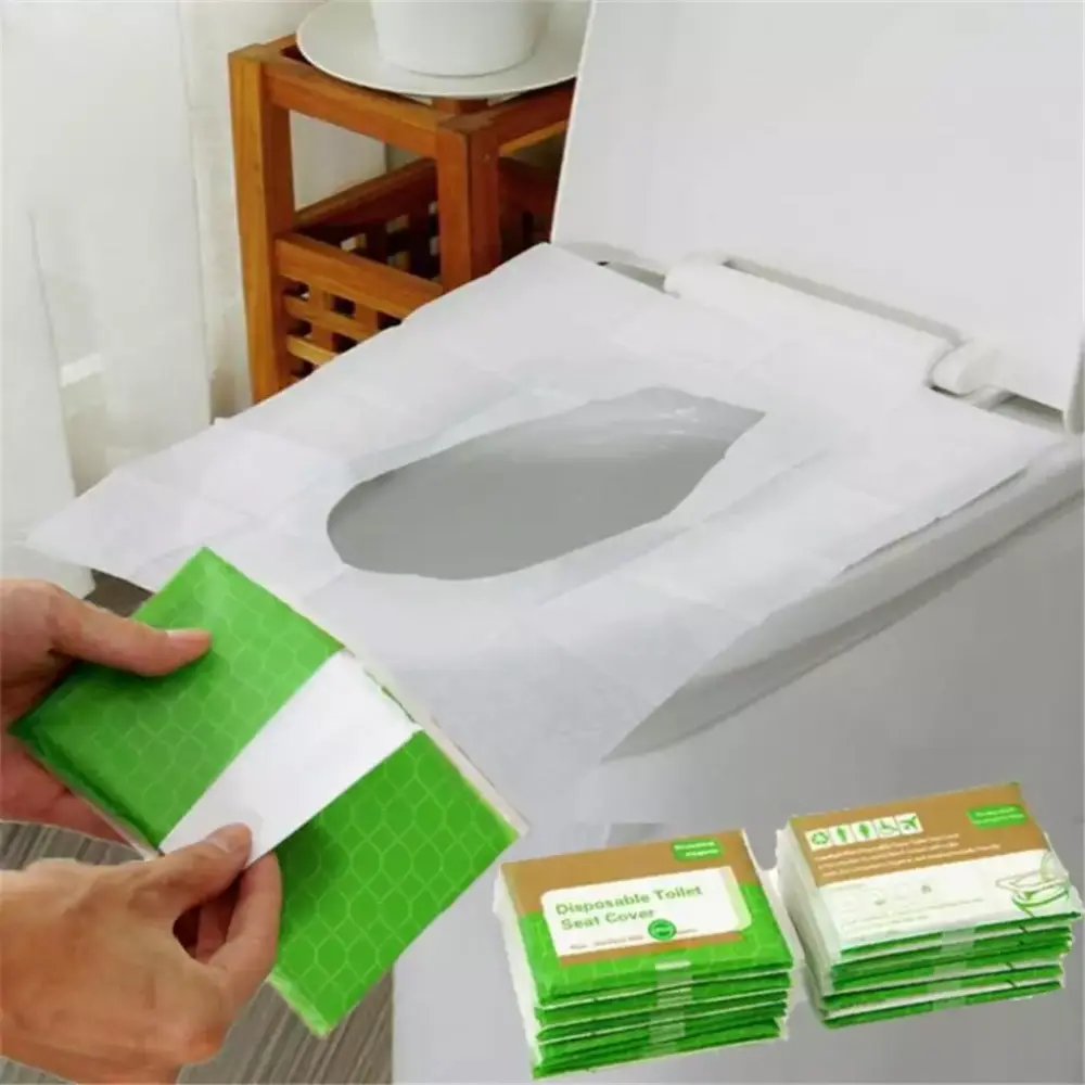100PC Disposable Travel Toilet Seat Covers Sanitary Bathroom Paper Products Zppruwei