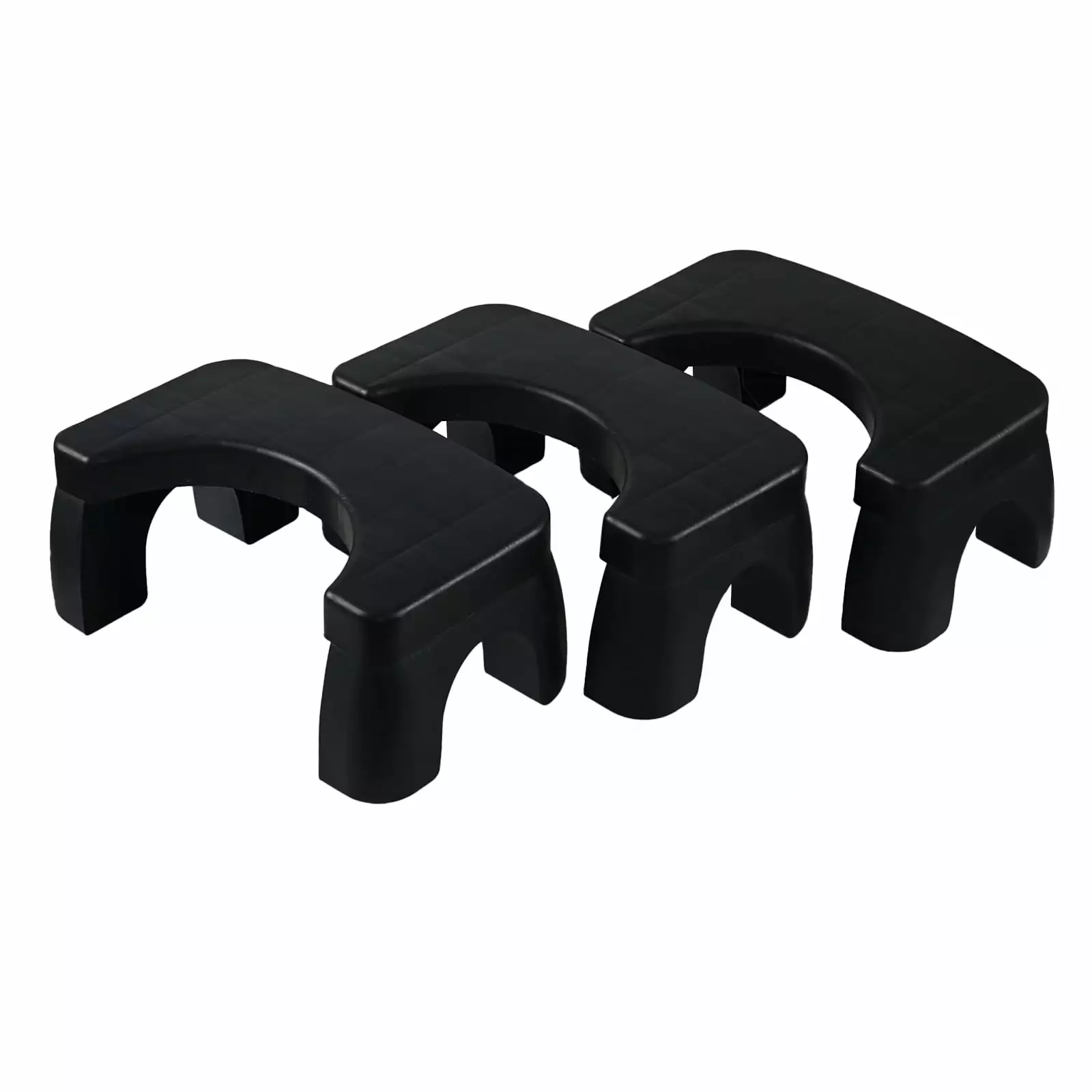 3 Pack Plastic Potty Stool - Bathroom Squatting Poop Stool Adults and Kids - Black Ortodayes