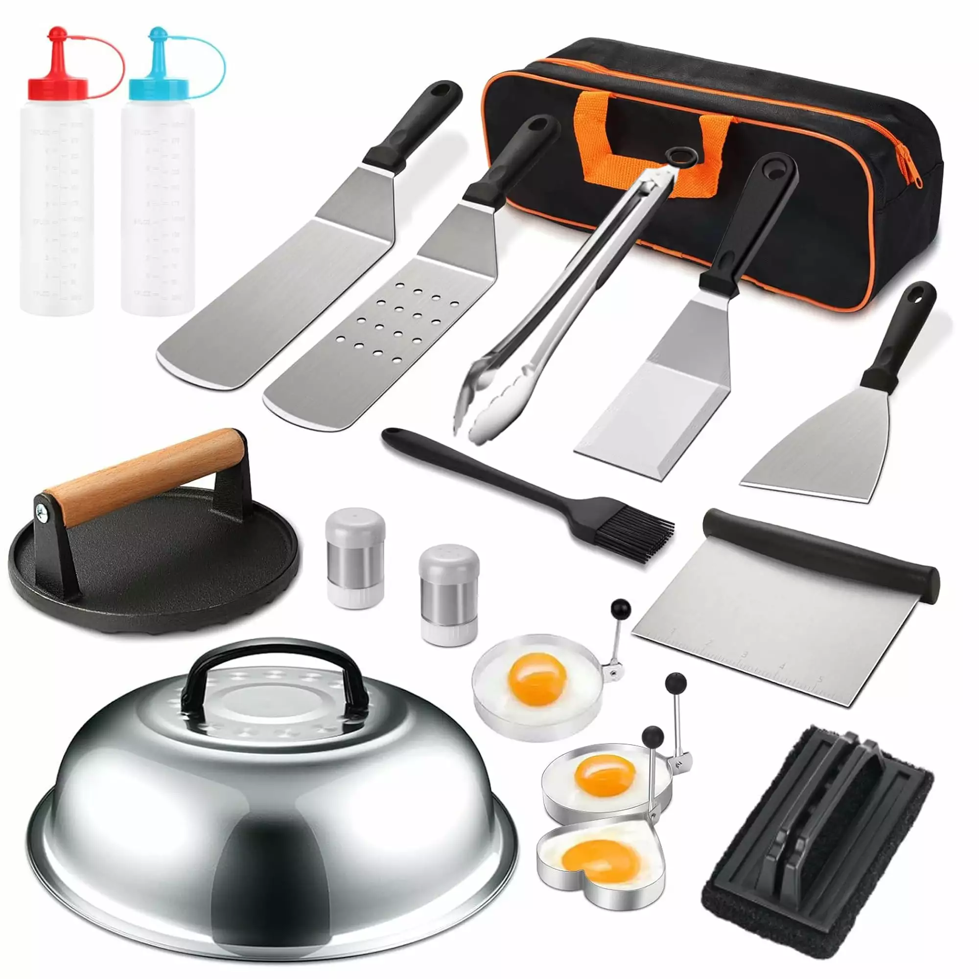 BCOOSS 17-Piece Grill Accessories Set Outdoor BBQ Basting Cover