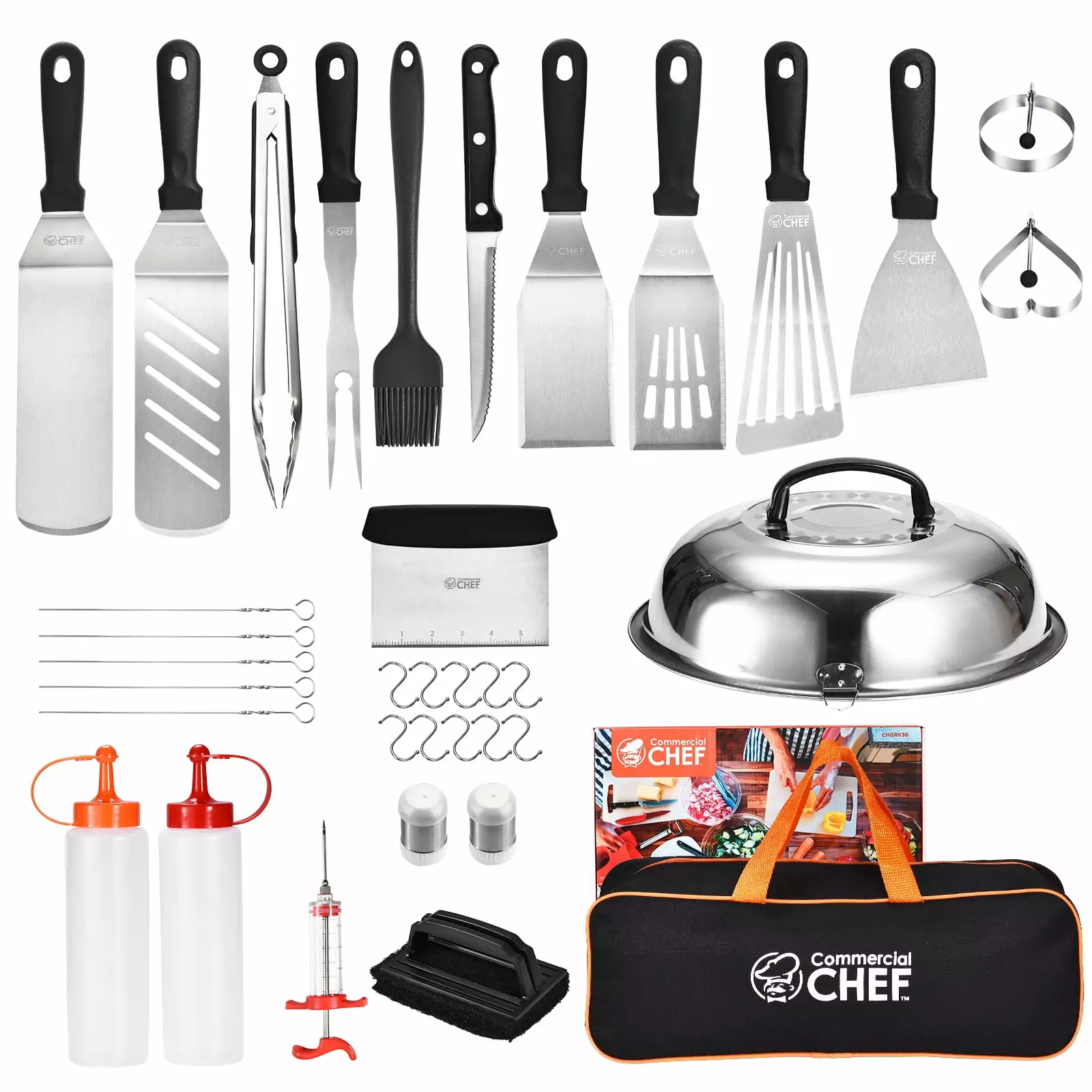 Commercial Chef 36-Piece Griddle Accessories Blackstone - Flat Top Grill Tools