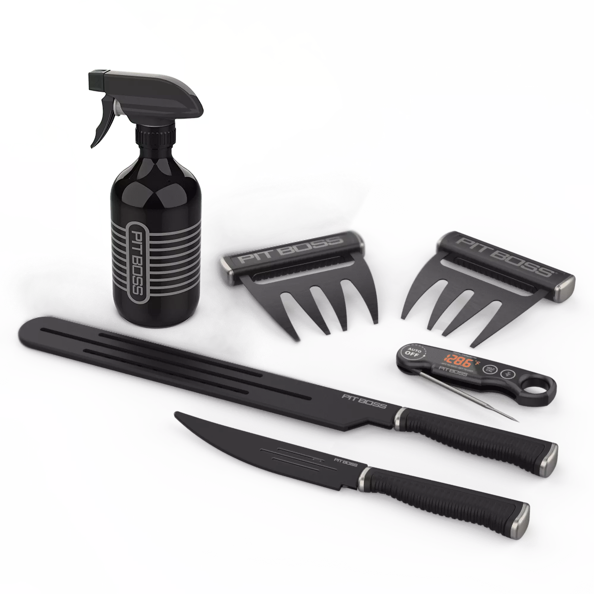 Pit Boss Pit Master 6-Piece Grill Tool Set - Stainless Steel BBQ Utensils