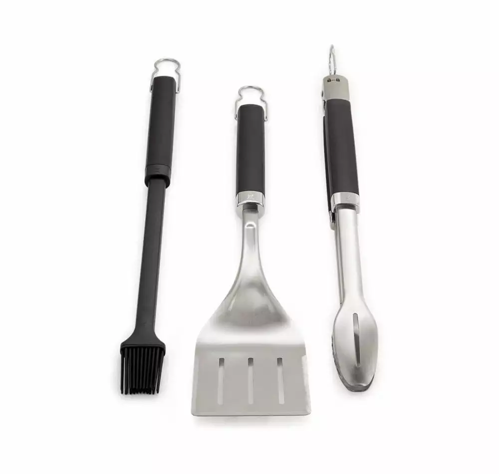 Weber 6772 Precision 3-Piece Grilling Tool Set - High-Quality BBQ Utensils