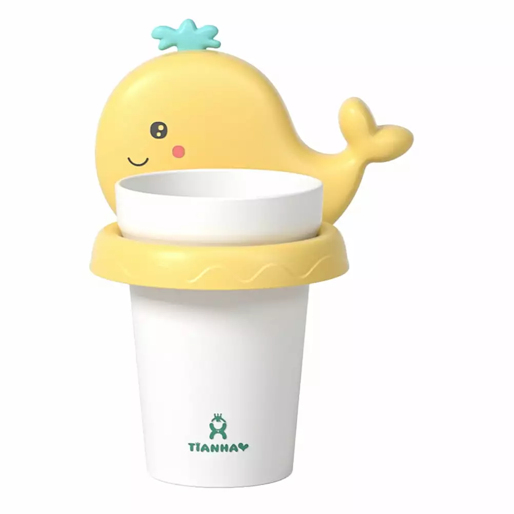 Cartoon Toothbrush Holder Wall Mounted Kids Child Toddlers Bathroom PINXOR