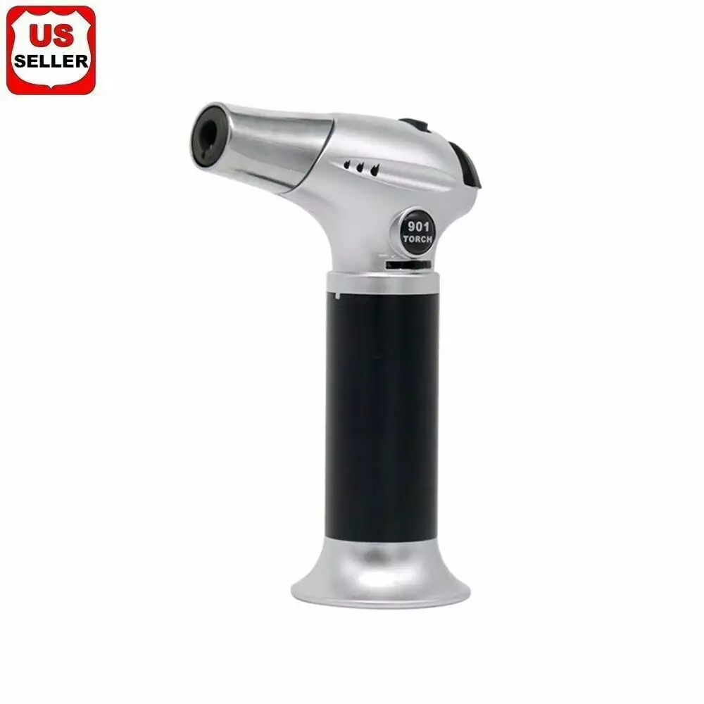LINKPAL Butane Torch Lighter Refillable Kitchen Blow Torch Desserts Creme Brulee BBQ Baking