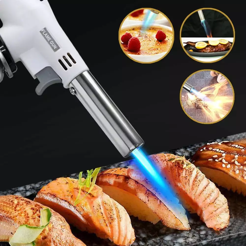 Fire Gun Cooking Flame Torch Welding Torch Flame Guns Head Kitchen Baking Ignition Guns Popvcly