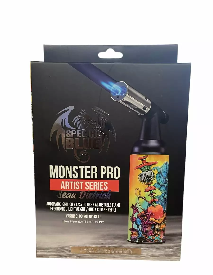 Special Blue Monster Pro 2 Artist Series Dual Flame Butane Torch Cooking