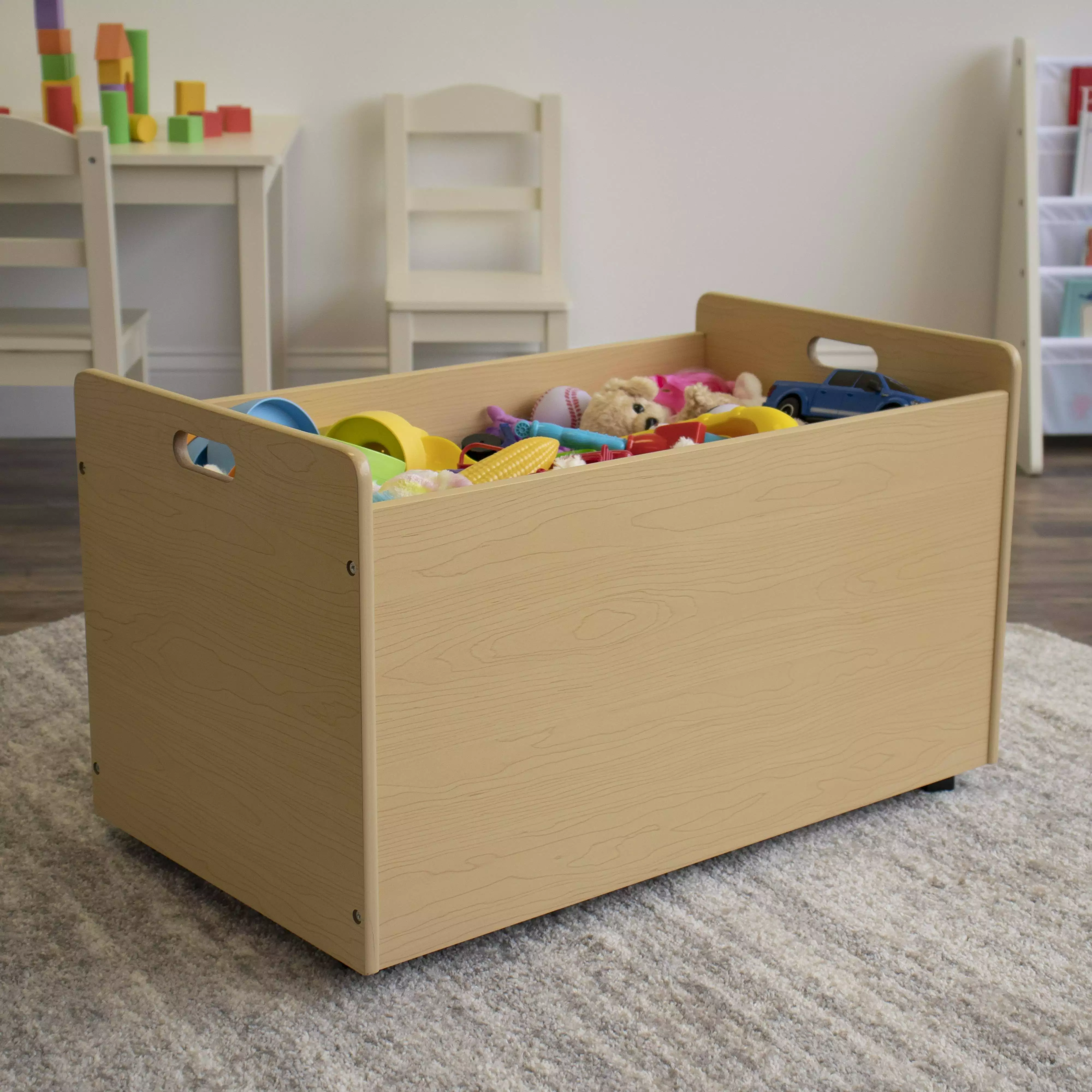 Humble Crew Large Toy Box Wheels Kids' Room Easy Mobility