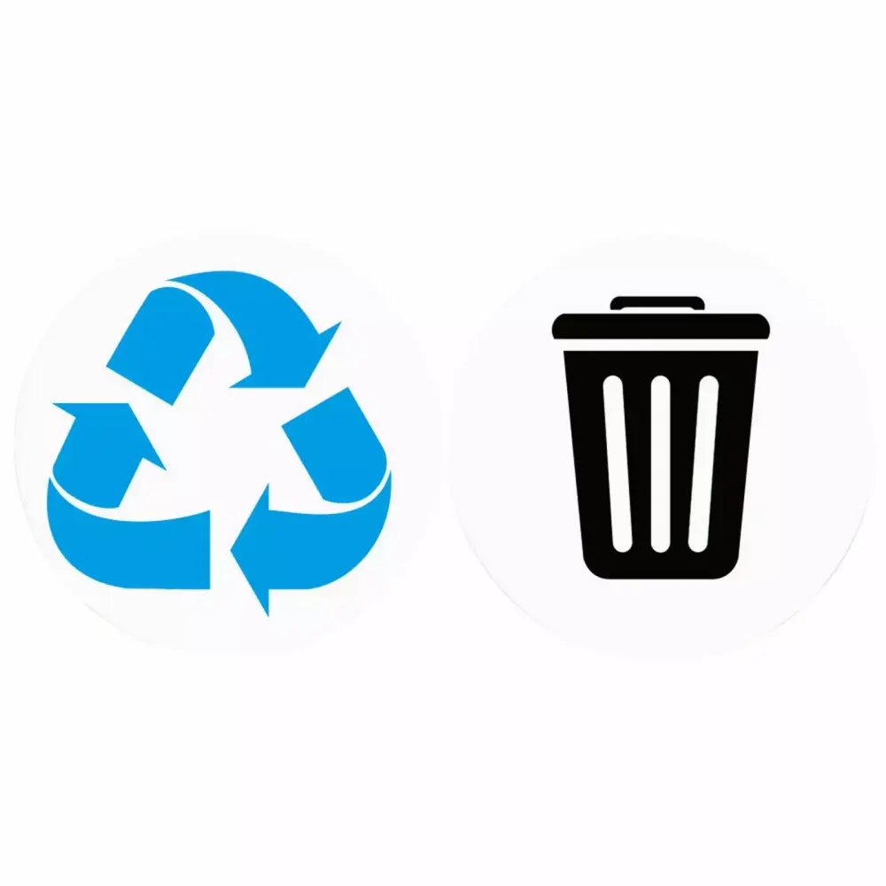 Walmart Week Deals Recyclable Non Recyclable Label Stickers Trash Can Self Adhesive Waterproof Stickers One
