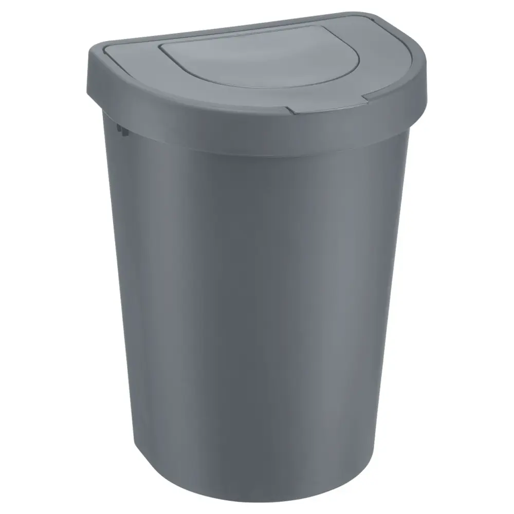 Countertop Compost Plast Team Seattle Swing rubbish bin trash can, swing lid, grey, 25 l